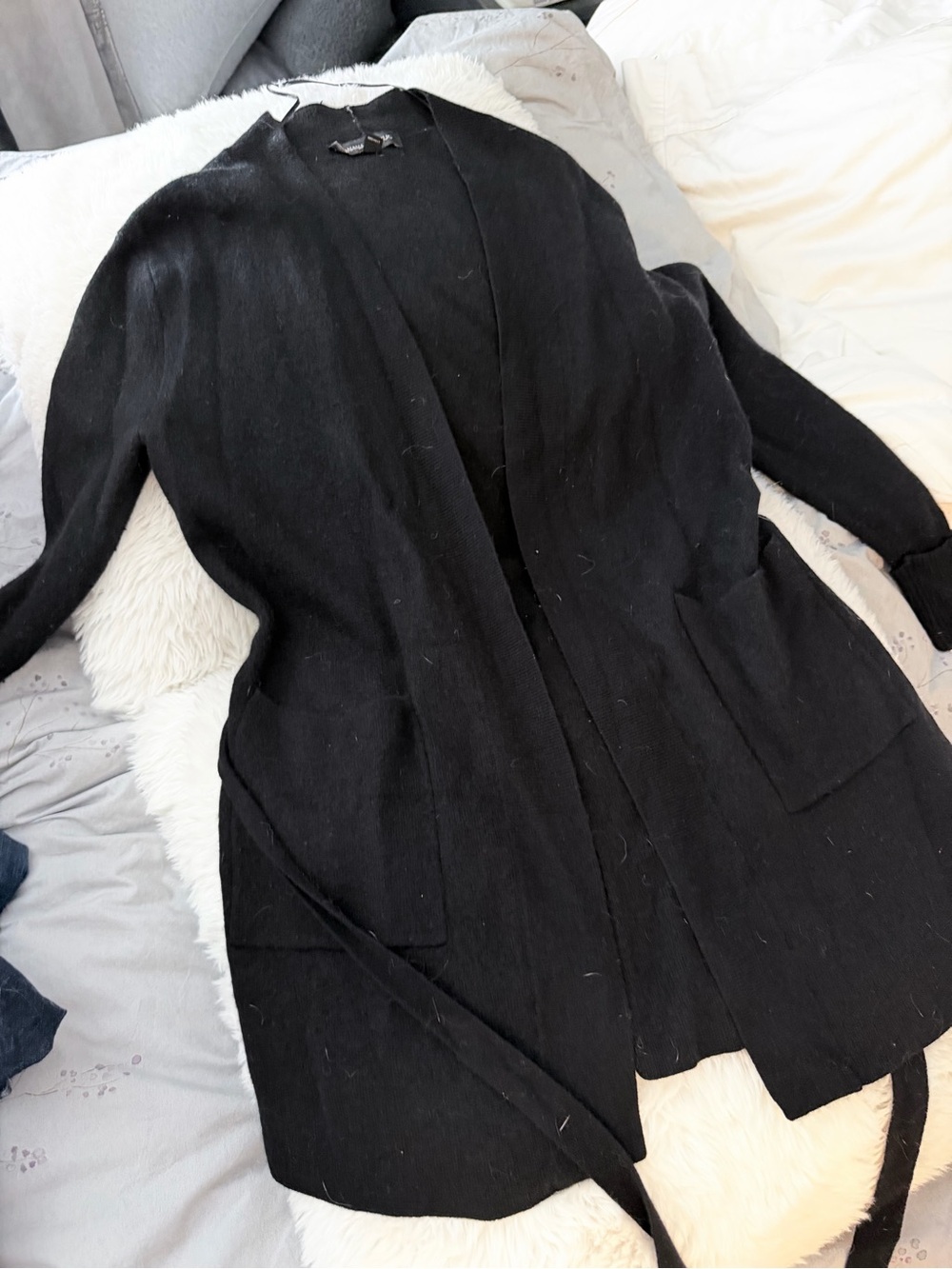 Banana Republic Black Open-Front Knit Blazer